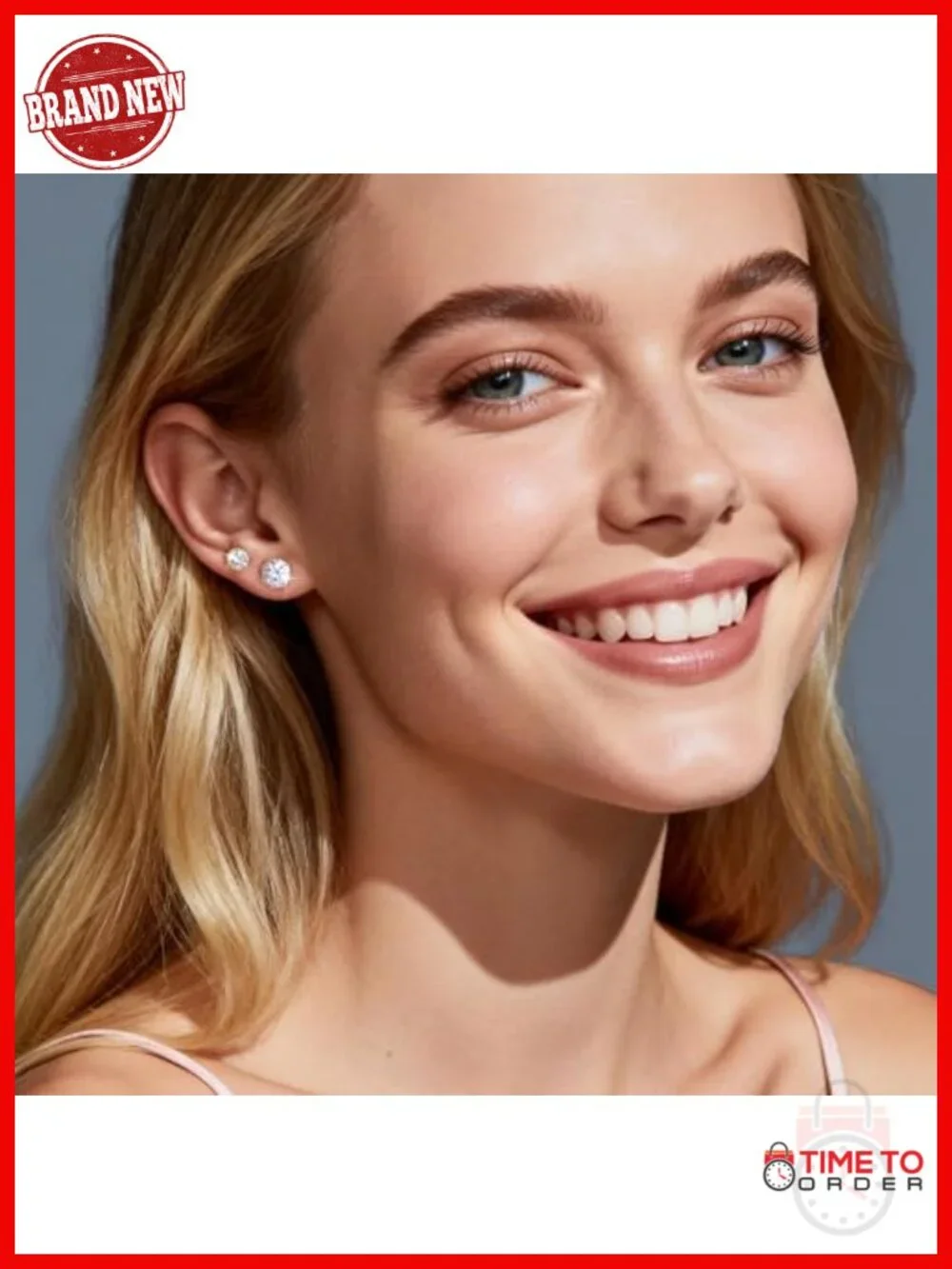 14K Gold Filled Moissanite Stud Earrings Dainty Floral Channel Set Imitation